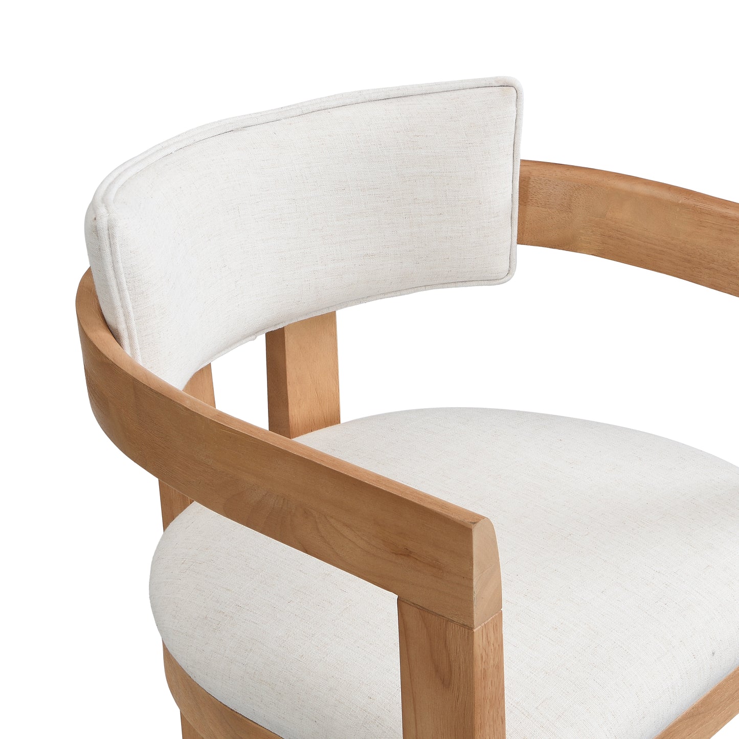 Thorn 30" Wooden Frame and Upholstered barstool with arm and back,Set of 2