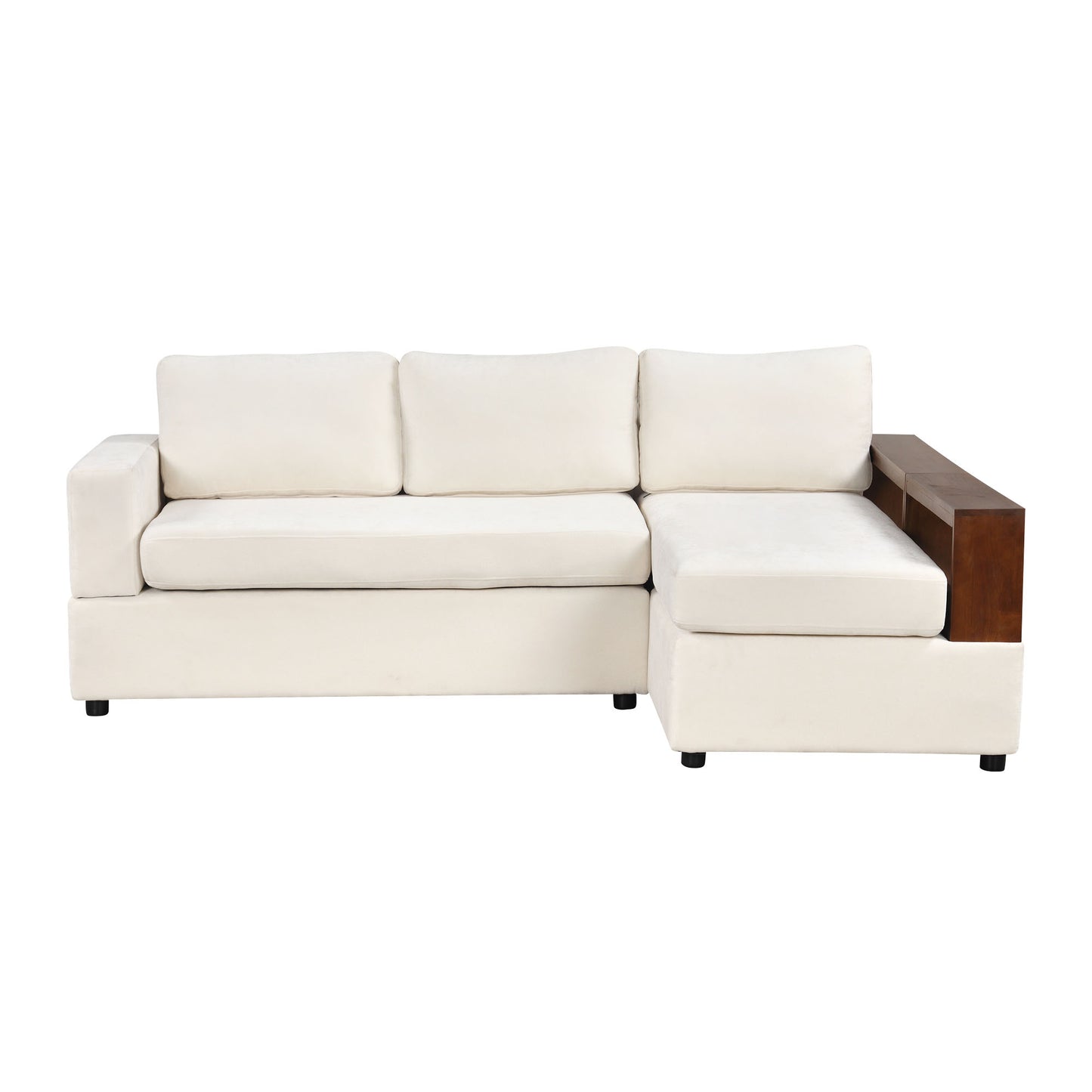 Serava Sectional Sofa Upholstered Sofa Couch with Reversible Armrests for Living Room