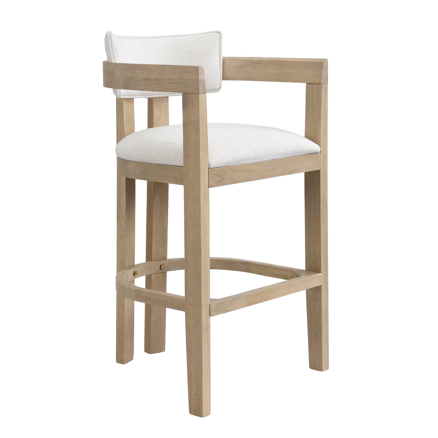 Thorn 30" Wooden Frame and Upholstered barstool with arm and back,Set of 2