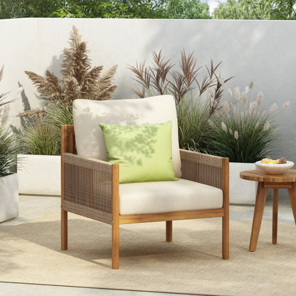 Orrenrenar Modern Outdoor Woven Lounge Chair with Cushions