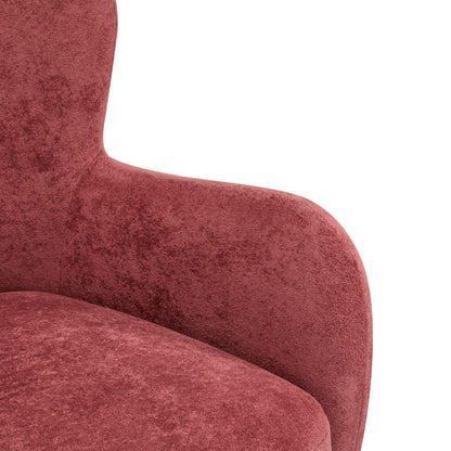 Zoe Fabric Wingback Accent Chairs Single Sofa