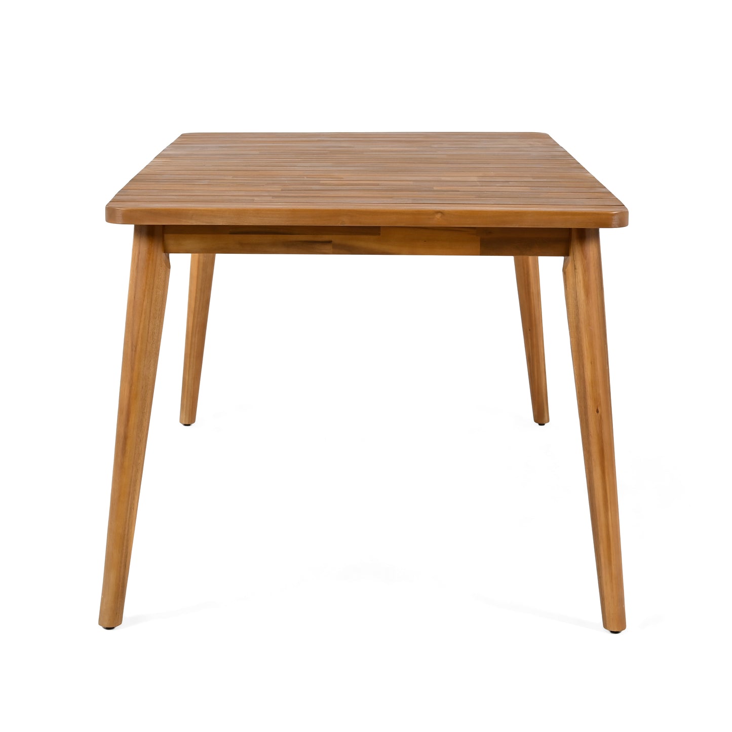 Somasilen 5-Piece Acacia Wood Outdoor Dining Set, Patio Table & Chairs with Cushions, Slatted Tabletop