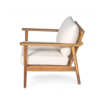 Elarrela Mid-Century Modern Outdoor Lounge Chair with Cushions