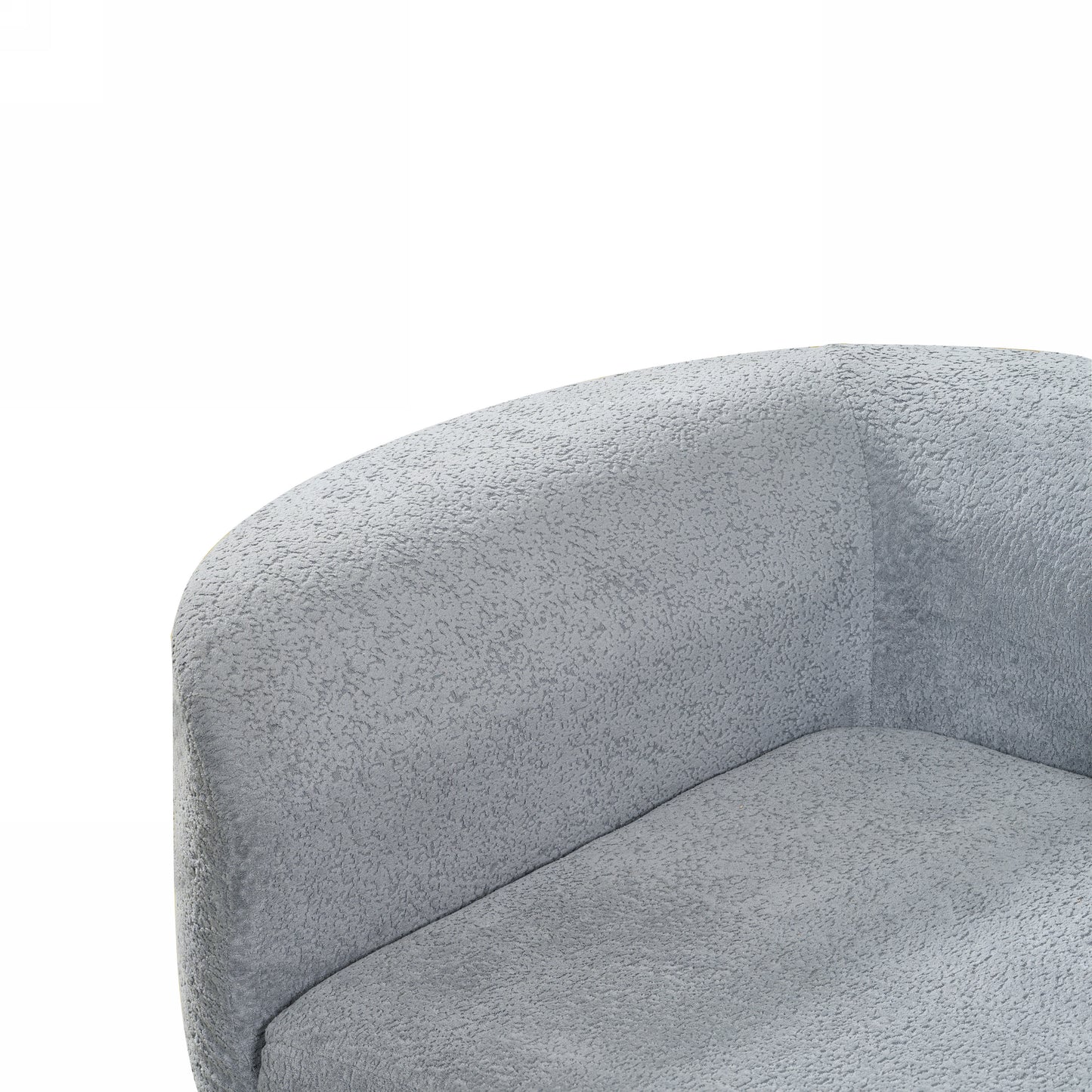Orellar 116" Modern Curved Sectional Sofa with High-Density Fully Compressed Sponge and Chaise Lounge, Pearl Upholstery