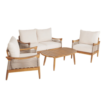 Brsinal Outdoor Patio Conversation Sets,with Cushions and Coffee Table