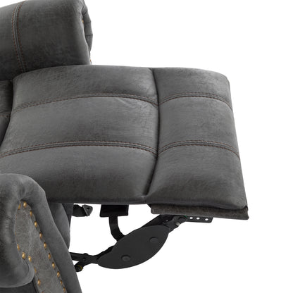 Isellen Suede Manual Glider Standard Recliner