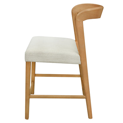 Cavovasir Solid Rubber Wood Counter Stools,Set of 2