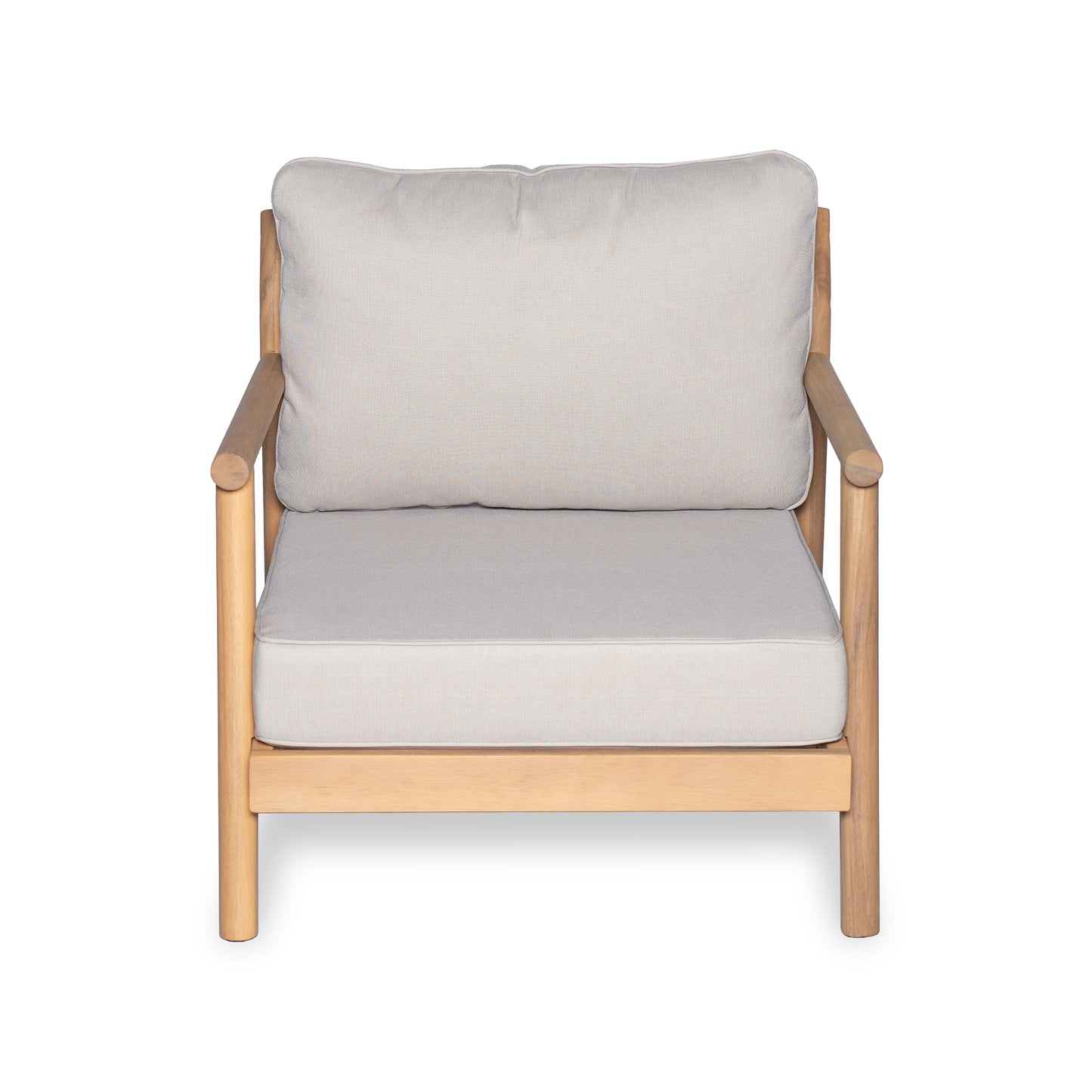 Selyric Patio Acacia Wood Chat Set, Club Chair + Coffee Table with Water-resistant Cushion