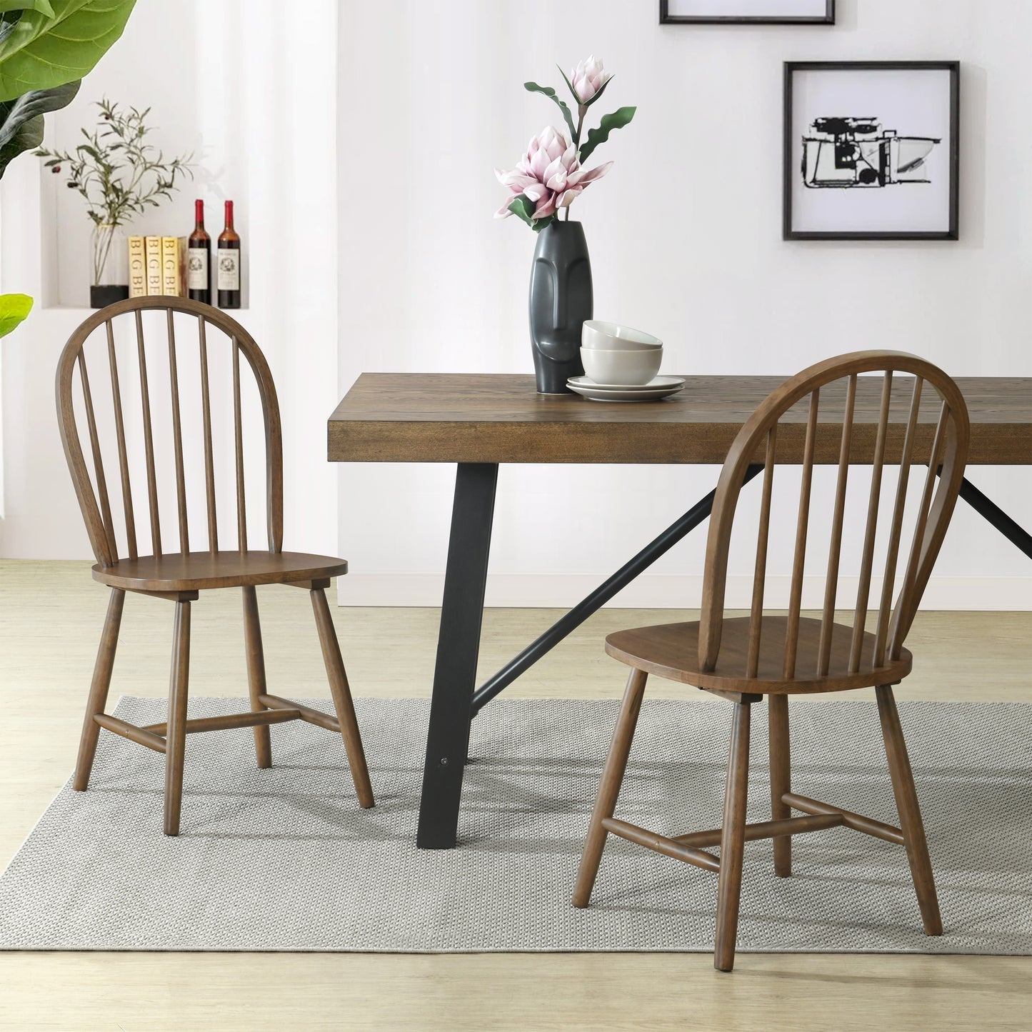 Covelar 36" H Spindle Back Chair (Set of 2)