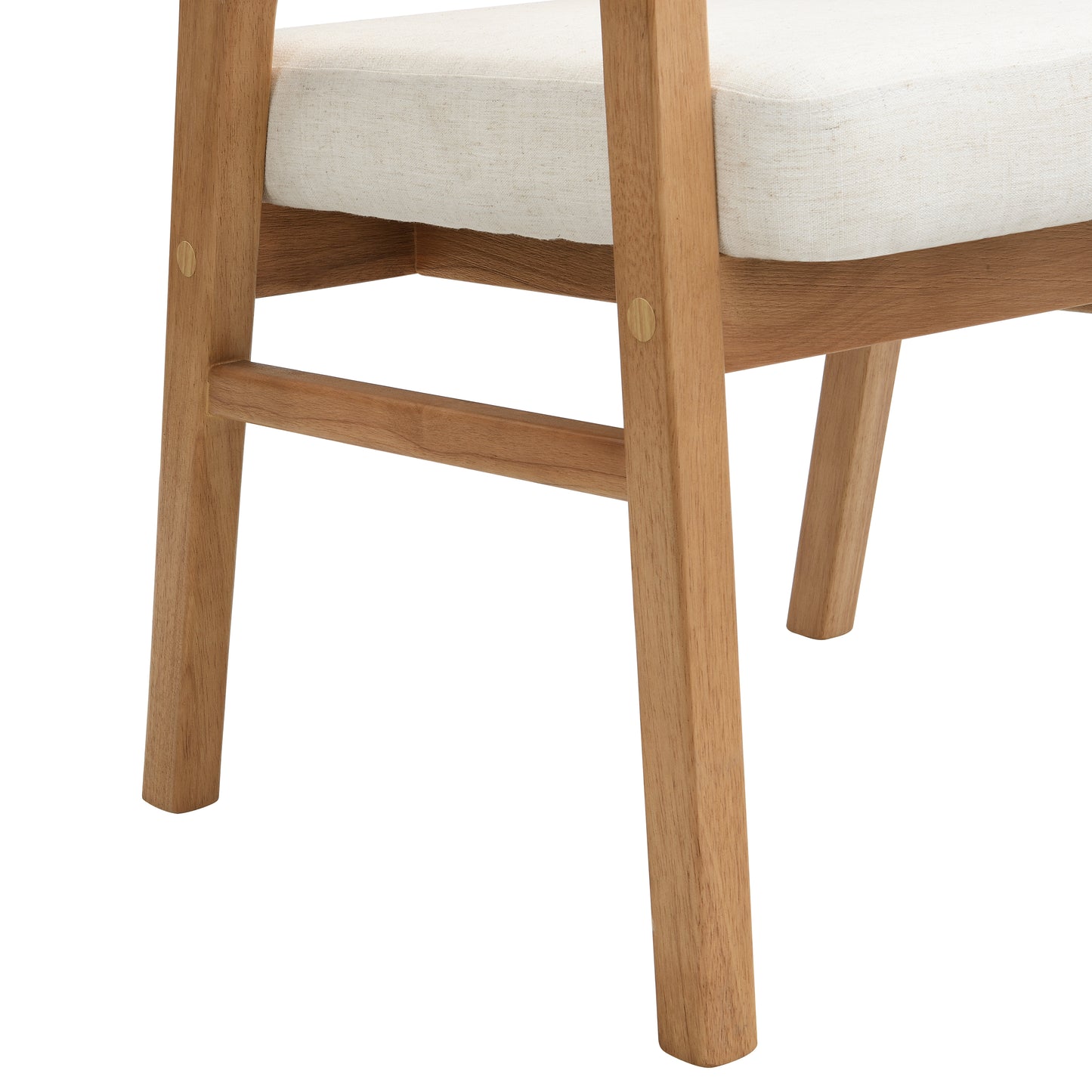 Malaneta Wooden Frame Dining Chair with rattan back,set of 2