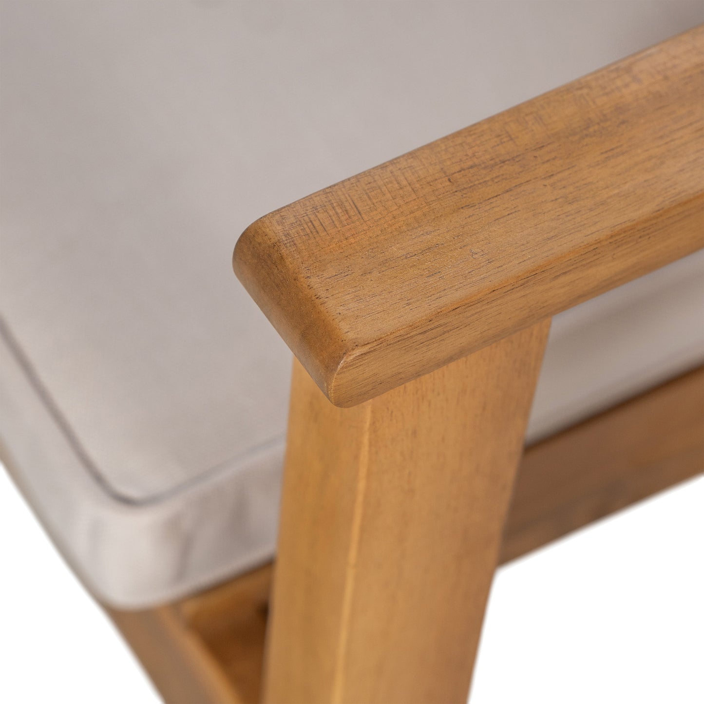 Somasilen 5-Piece Acacia Wood Outdoor Dining Set, Patio Table & Chairs with Cushions, Slatted Tabletop