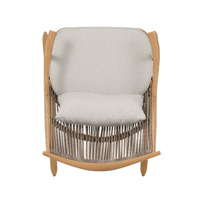 Havizorum Outdoor Rocking Chair – Sturdy Iron Frame in Maple Finish,PE Rattan Backrest