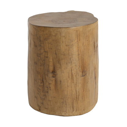 Asherdant 16.25 inch MGO Side Table, Hand-Painted Wood Stump Accent Table
