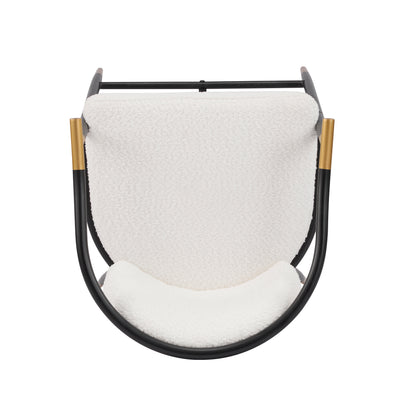 Marovian 26" H Upholstered Counter Stool with Metal Frame