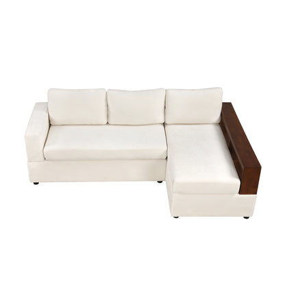 Serava Sectional Sofa Upholstered Sofa Couch with Reversible Armrests for Living Room