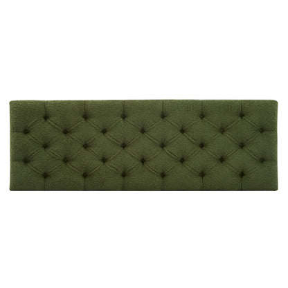 HaChe Ottoman Bench with Storage,Boucle Surface, Rubber Wood Legs, 300 lbs Capacity