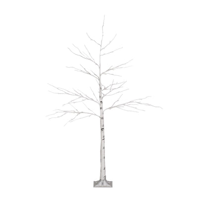 Bolton 6-Foot Pre-Lit 96 White LED Artificial Twig Birch Tree, White