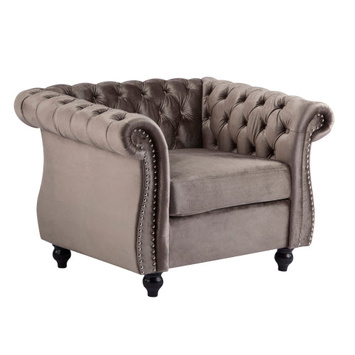 Galilea Chesterfield Velvet Club Chair