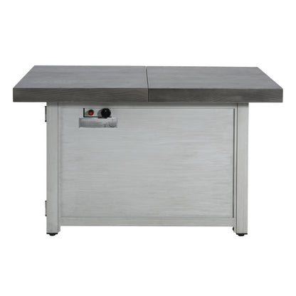 Kirathira Extendable Rectangle Aluminum fire Pit Table, 50,000BTU