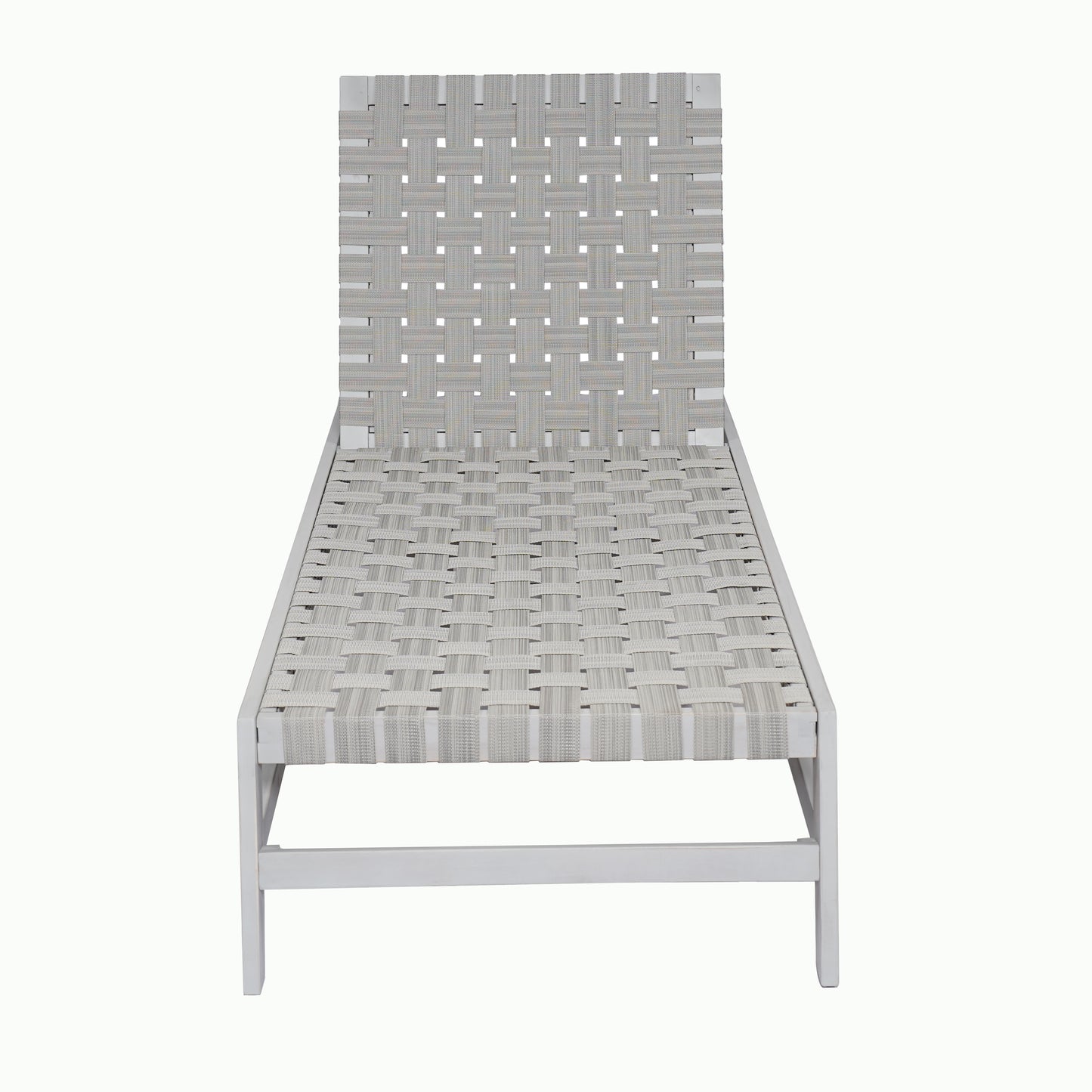 Rionaris Outdoor Acacia Wood Rope Chaise Lounge Adjustable 4-Position Recliner