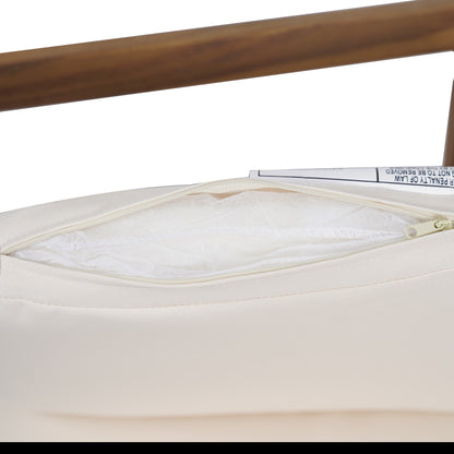 Tylarion Outdoor Rustic Acacia Wood Barstool with Cushions,Set of 2