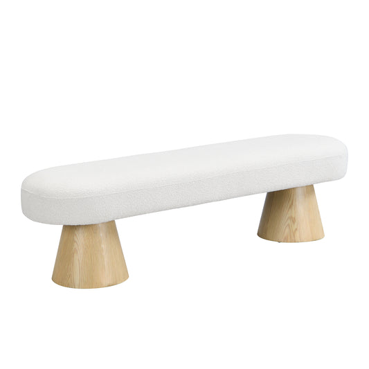 Hrafnol 64"L  Dining Bench for Dining Room, Upholstered Bedroom End of Bed Entryway Bench