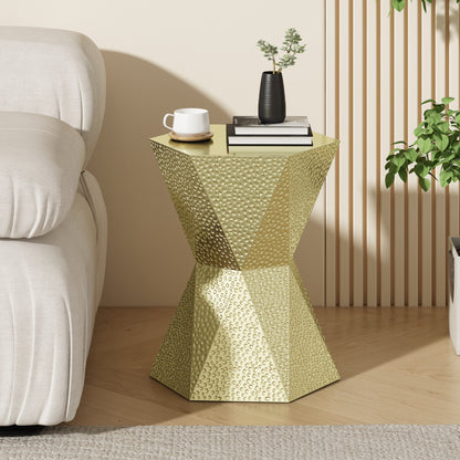 Calliope modern minimalist Hexagon Side Table  designed for indoor and outdoor
