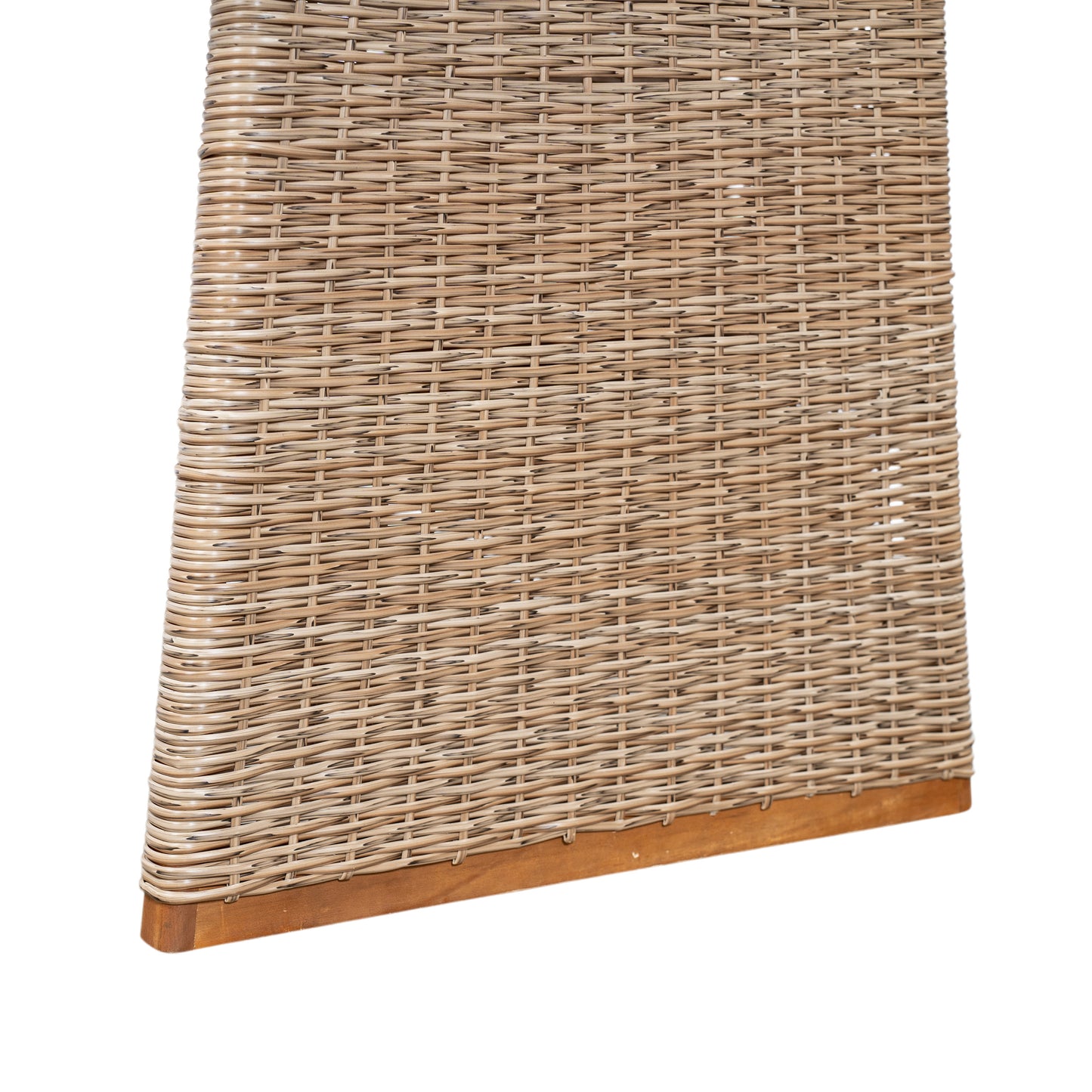 Vireor Outdoor Acacia Wood Dining Table,Slatted Tabletop and Handwoven Rattan Legs