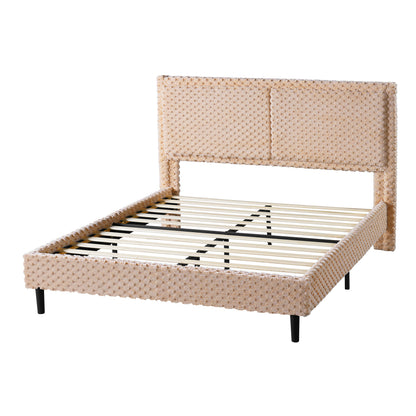 Fessil Simple Modern Plush Soft Bed Comfortable Backrest Bedroom Bed