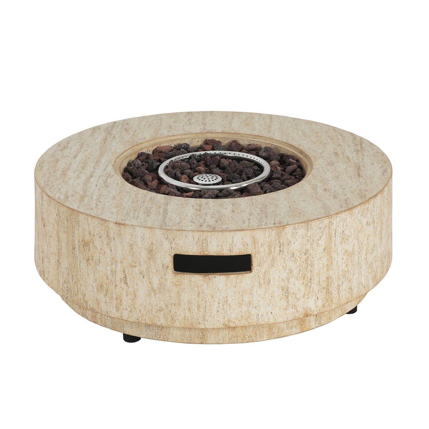 Alarion Outdoor Fire Pit Table Set – 40,000 BTU Propane Fire Pit with Matching Tank Holder