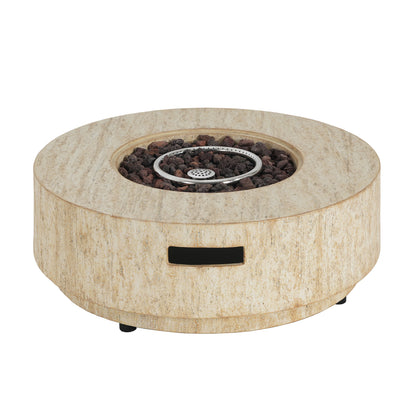 Alarion Outdoor Fire Pit Table Set – 40,000 BTU Propane Fire Pit with Matching Tank Holder