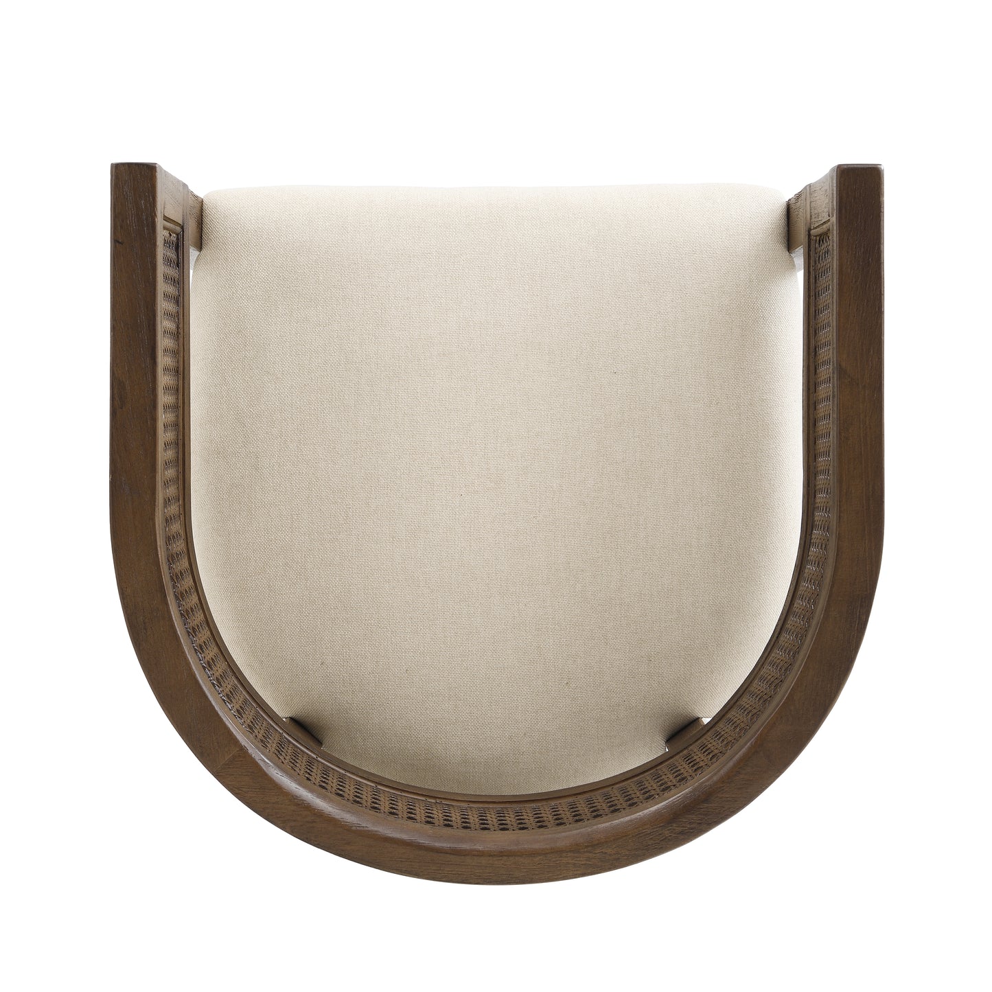 Isidore Wood And Rattan Upholstered Arm Counter Stools,Set of 2