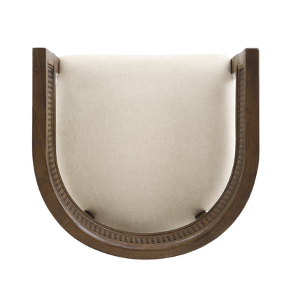 Isidore Wood And Rattan Upholstered Arm Counter Stools,Set of 2