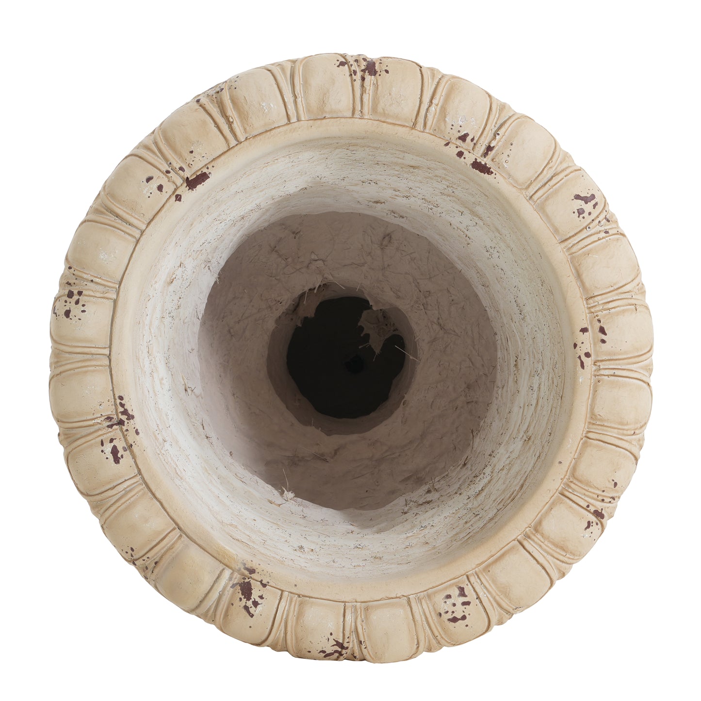 Caldrithar MGO Garden Artistic relief Urn, Antique White, 27'' H