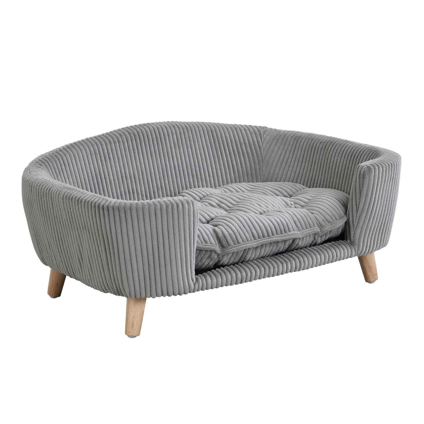 Samuel Mid Century Small Plush Pet Bed