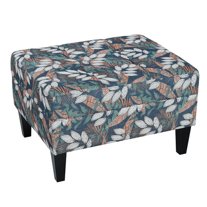 Briseis High-quality Upholstered Ottoman with birch legs, comfortable lounge stool