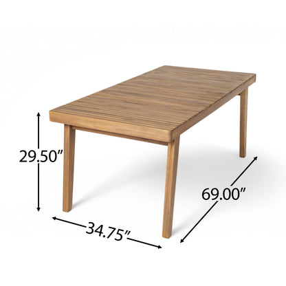 Somadorin Durable 5 - Piece Patio Furniture Set Acacia Wood Table and 4 Heavy-Duty Cushioned Chairs