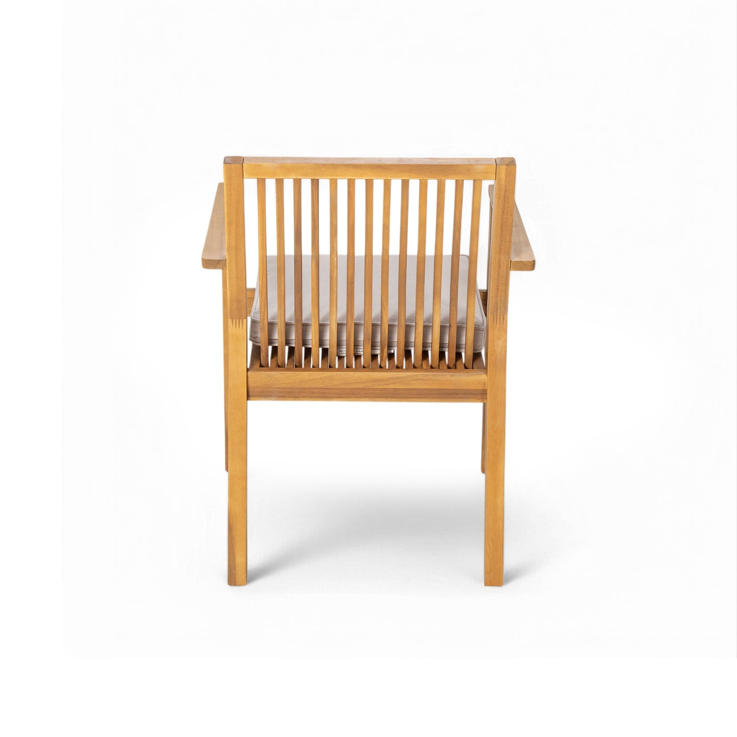 Somadorin Patio Dining Chair Set of 2 - Sturdy Acacia Wood, Comfortable Waterproof Seating