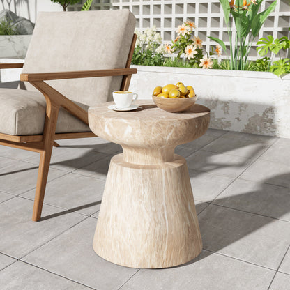 Orvellan Outdoor Ponti Travertine Side Table