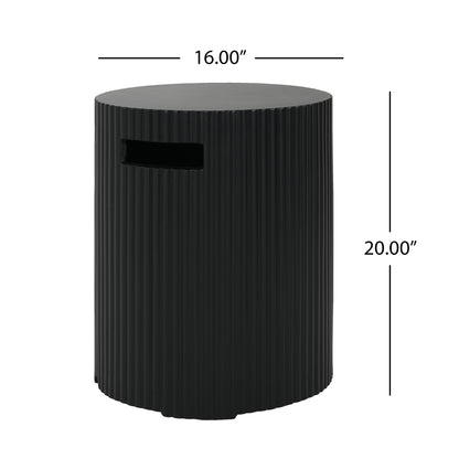 Alarion Outdoor Fire Pit Table Set – 40,000 BTU Propane Fire Pit with Matching Tank Holder