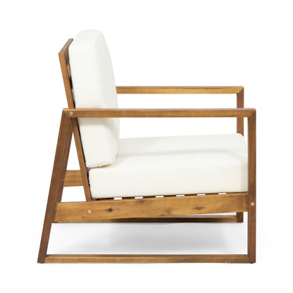 Silla Outdoor Acacia Wood Club Chair with Cushion