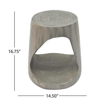 Hawthor MGO Hollow Side Table, Wood-like texture