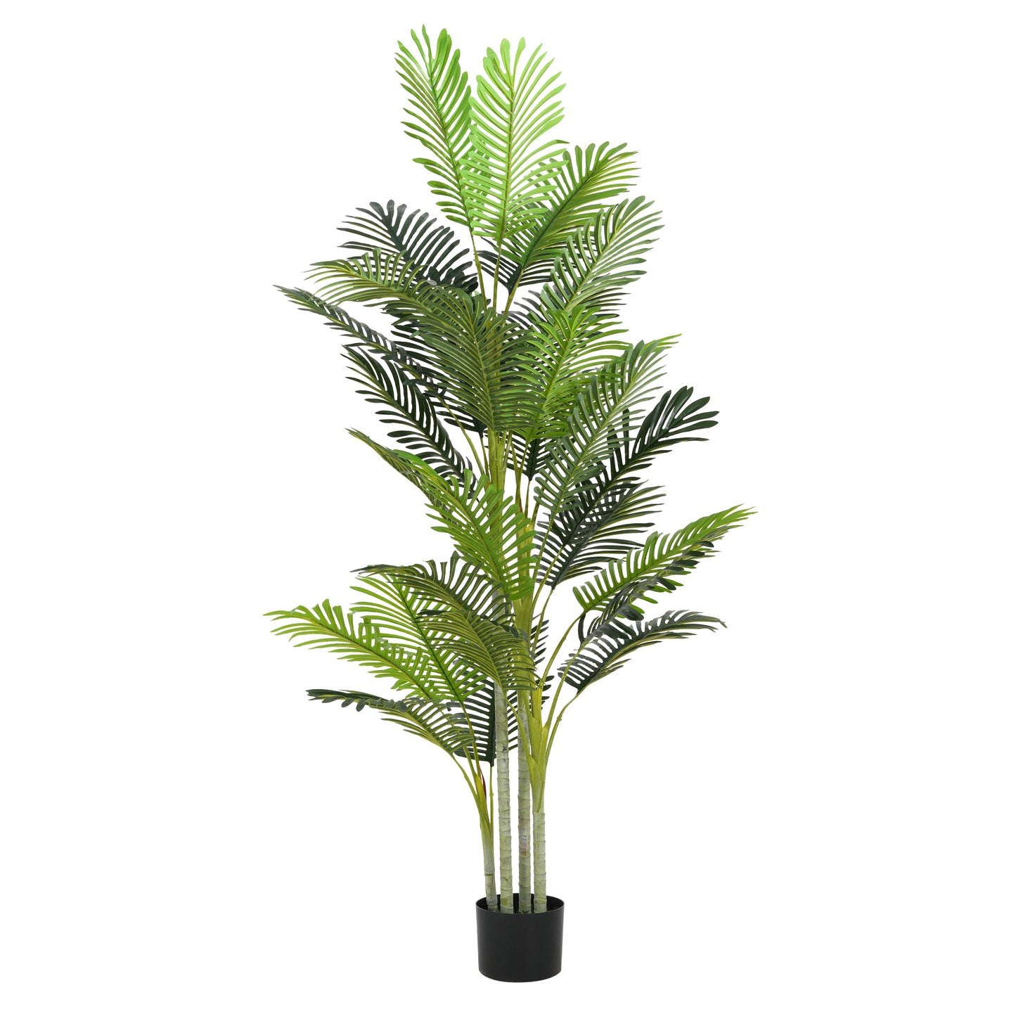 Cadayrn 78.5" Artificial Palm Tree with Black Plastic Pot - 2pcs