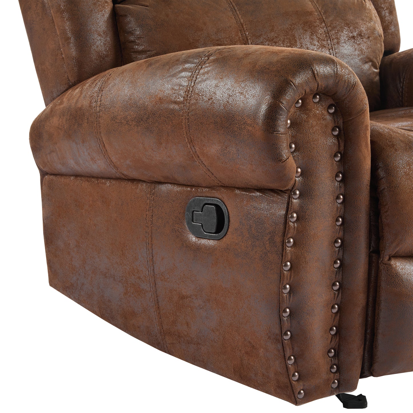 Isellen Suede Manual Glider Standard Recliner