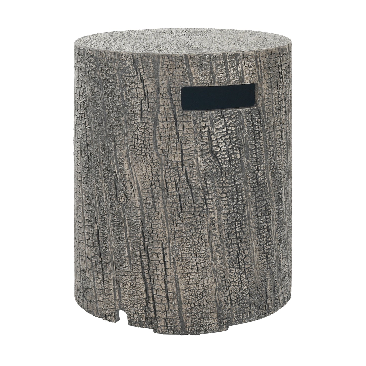 Morvyn Outdoor Fire Pit & Side Table Set – 30,000 BTU Propane Fire Pit + 16x20" Tank Holder,Light Grey