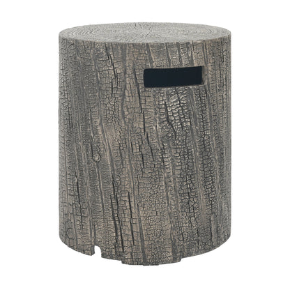 Morvyn Outdoor Fire Pit & Side Table Set – 30,000 BTU Propane Fire Pit + 16x20" Tank Holder,Light Grey