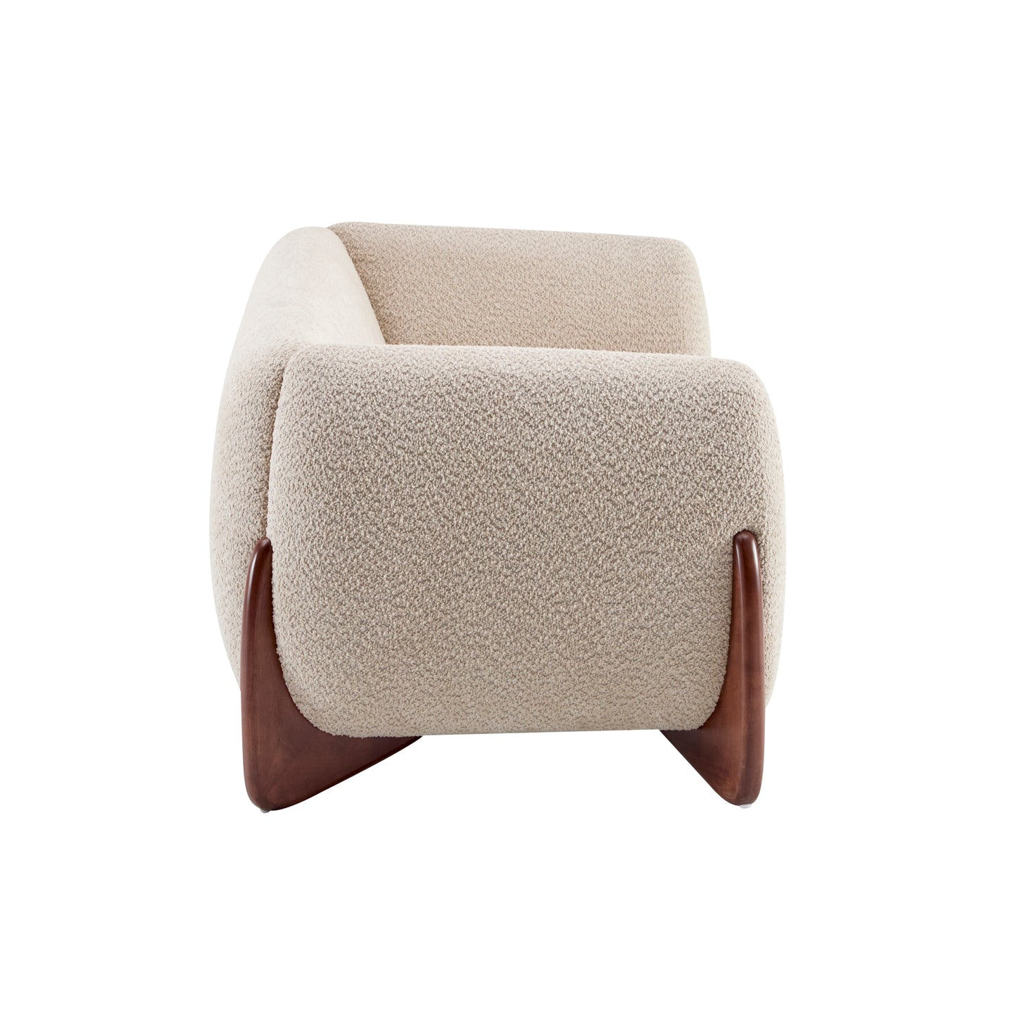 Jennifer 82 Inches low silhouette Boucle Sherpa Sofa