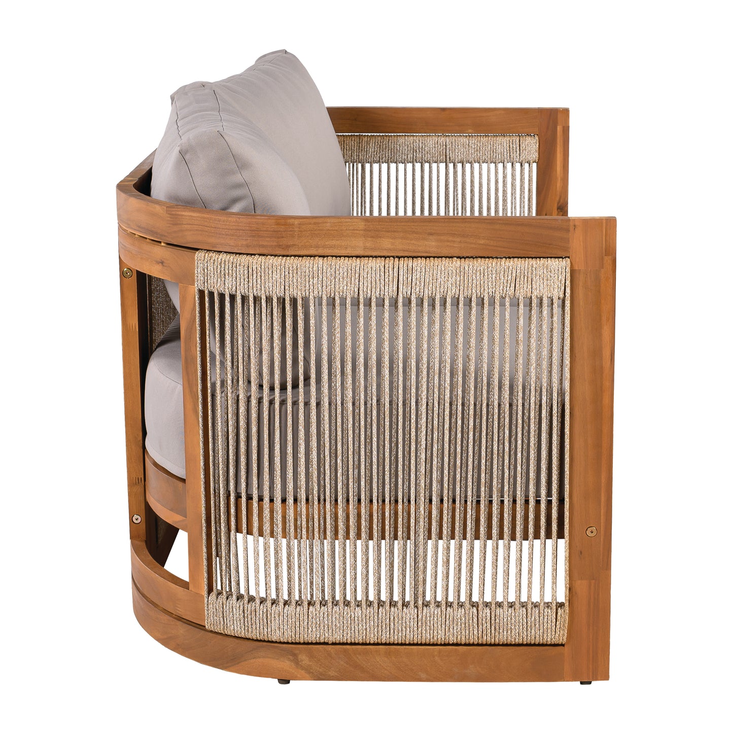 Vireo 4-Piece Patio Seating Group 2 Chairs, Loveseat & Table Acacia Wood Outdoor Furniture Set