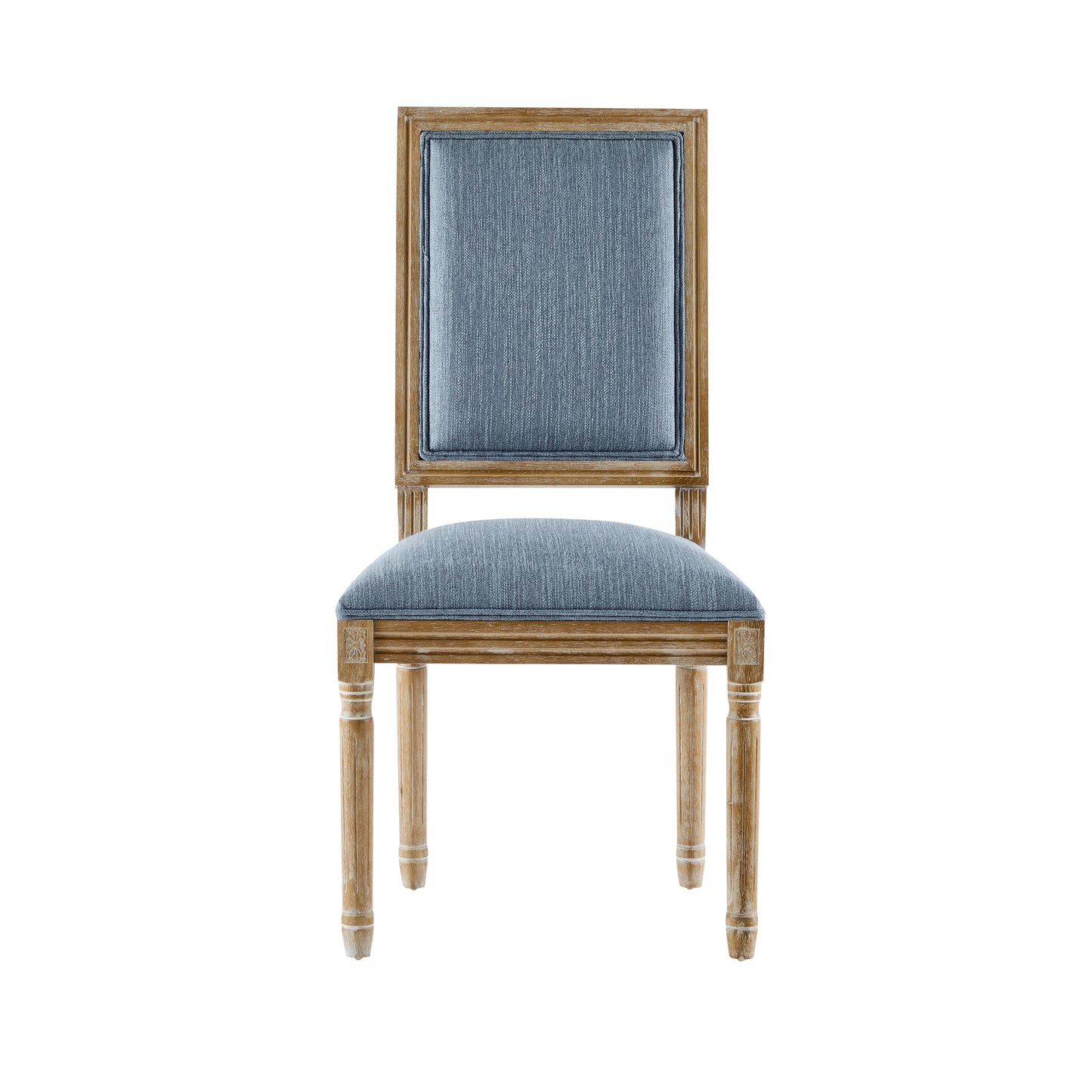 HaChiMi French Country Dining Chairs - Elegant Cane Backrest & Upholstered Seats,Set of 2