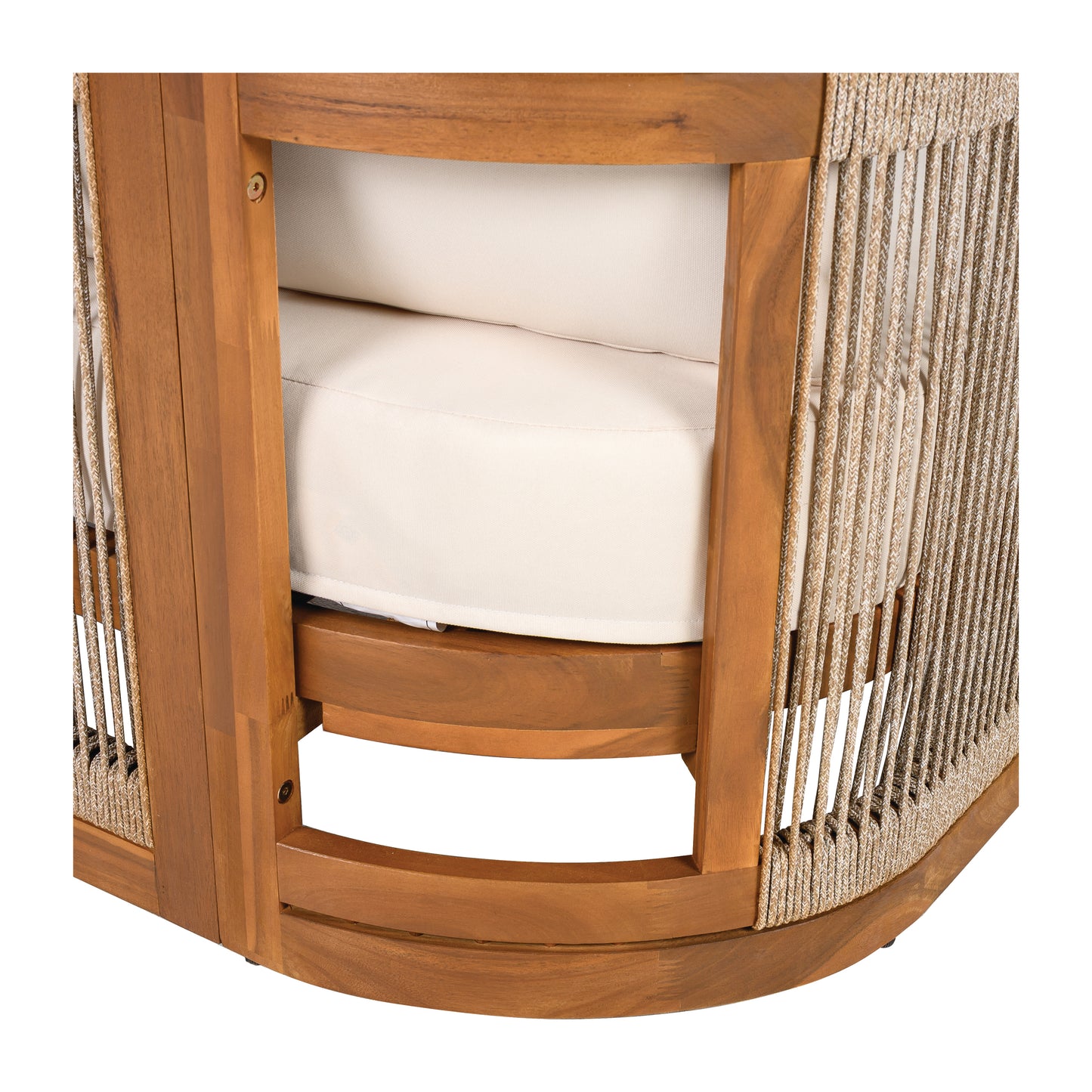 Vireo 4-Piece Patio Seating Group 2 Chairs, Loveseat & Table Acacia Wood Outdoor Furniture Set